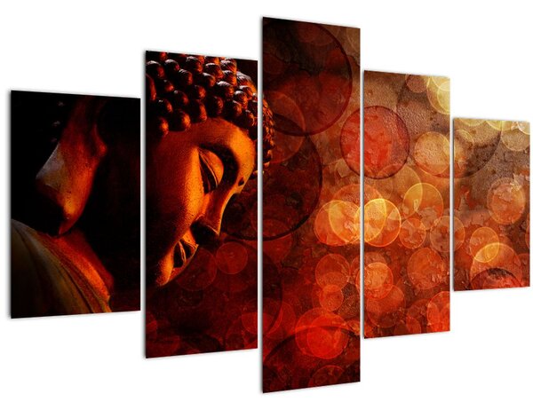 Kép - Buddha piros tónusokkal (150x105 cm)