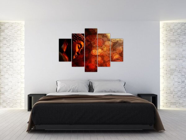Kép - Buddha piros tónusokkal (150x105 cm)