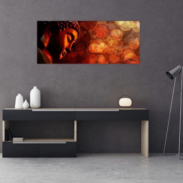Kép - Buddha piros tónusokkal (120x50 cm)