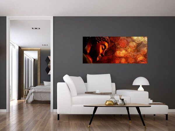 Kép - Buddha piros tónusokkal (120x50 cm)
