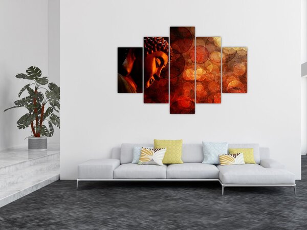 Kép - Buddha piros tónusokkal (150x105 cm)