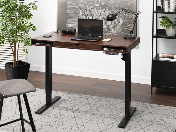 PC asztal Osto 120 (dió + fekete)