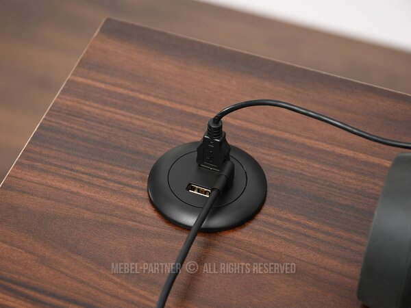 PC asztal Osto 120 (dió + fekete)