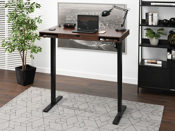 PC asztal Osto 120 (dió + fekete)