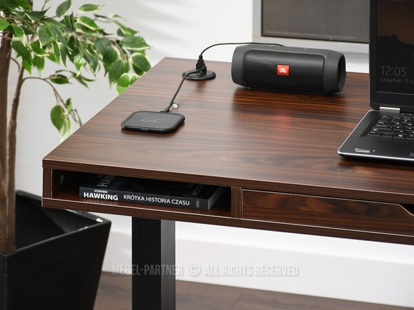 PC asztal Osto 120 (dió + fekete)