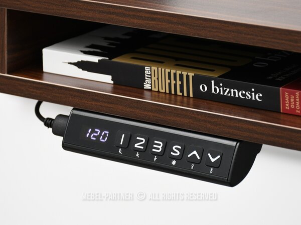 PC asztal Osto 120 (dió + fekete)