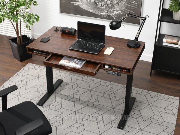 PC asztal Osto 120 (dió + fekete)