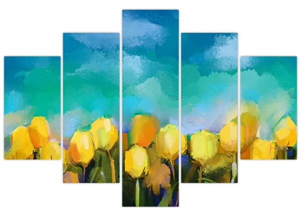 Sárga tulipán képe (150x105 cm)