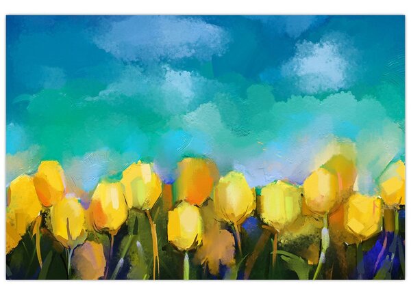 Sárga tulipán képe (90x60 cm)