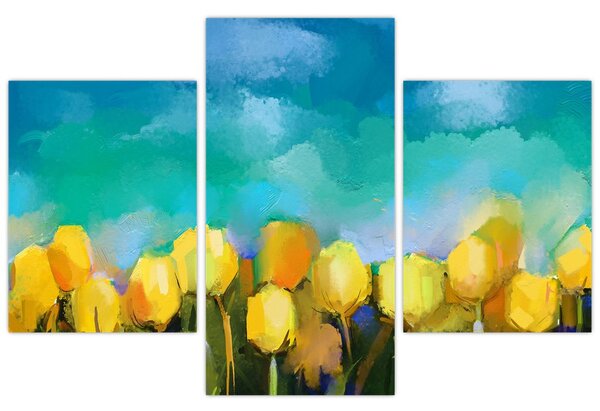 Sárga tulipán képe (90x60 cm)