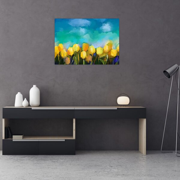 Sárga tulipán képe (70x50 cm)