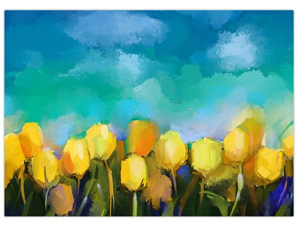 Sárga tulipán képe (70x50 cm)