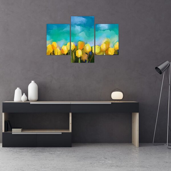 Sárga tulipán képe (90x60 cm)