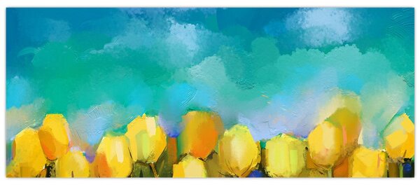 Sárga tulipán képe (120x50 cm)