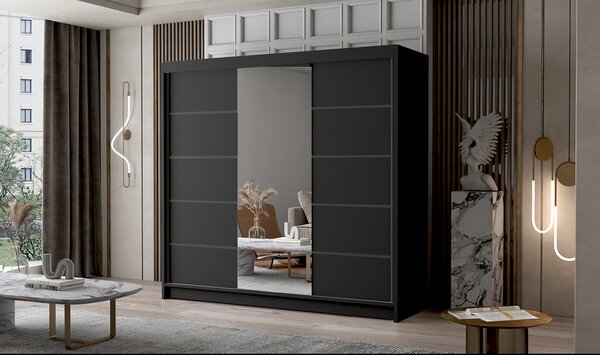 PALERMO VI nagy ruhásszekrény 200 cm Fehér