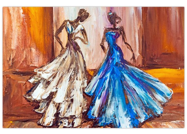 Kép - táncos, olajfestmény (90x60 cm)