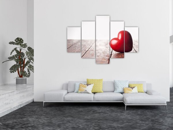 Egy fából készült szív képe (150x105 cm)