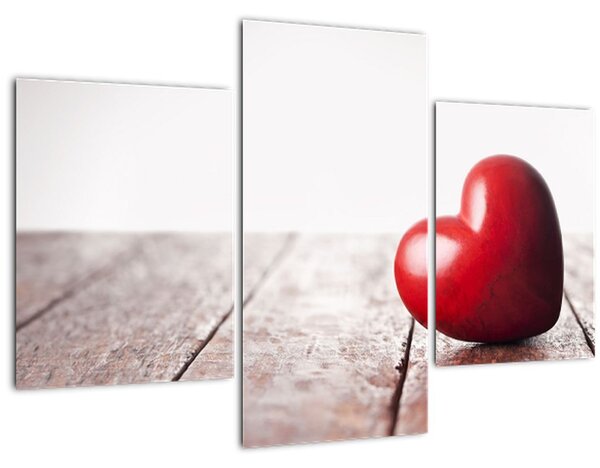 Egy fából készült szív képe (90x60 cm)