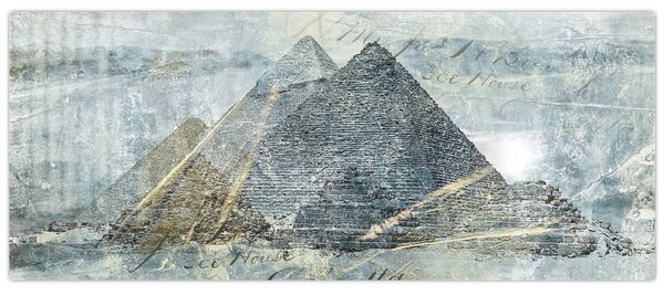 Kép - Piramisok kék szűrőben (120x50 cm)