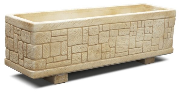 Beton virágláda Presolana G, mogyoróbarna, 27x100x29 cm