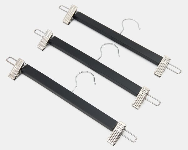 Sinsay - Fa vállfák klipszekkel 3 pack - fekete