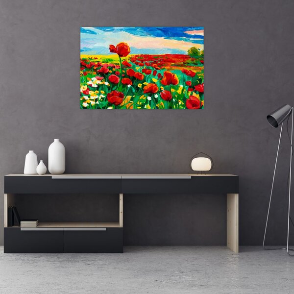 Kép egy mező mákkal (90x60 cm)