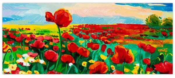 Kép egy mező mákkal (120x50 cm)