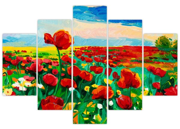 Kép egy mező mákkal (150x105 cm)