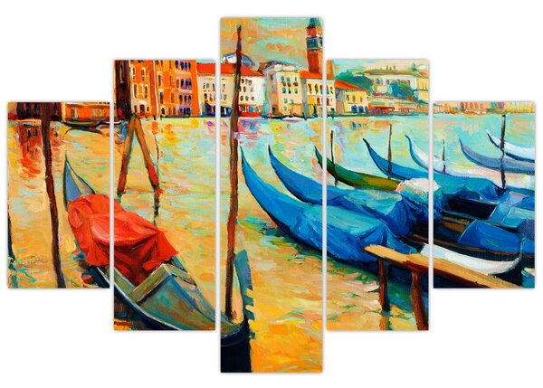 Kép - Velencei kikötő (150x105 cm)