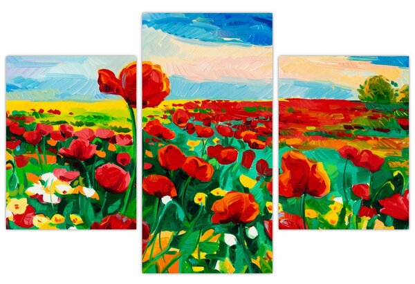 Kép egy mező mákkal (90x60 cm)