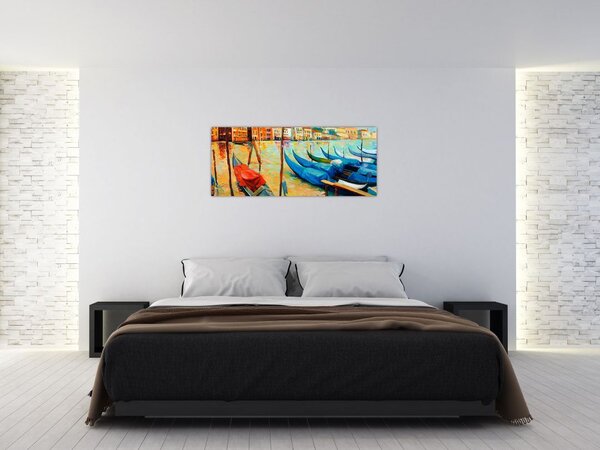 Kép - Velencei kikötő (120x50 cm)