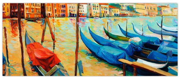 Kép - Velencei kikötő (120x50 cm)
