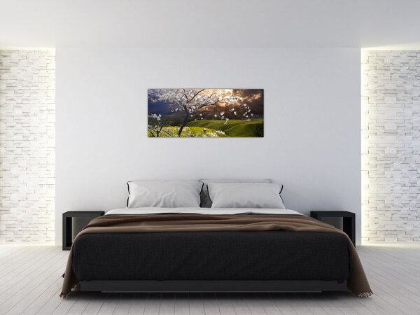 Kép - Virágzó fa az országban (120x50 cm)