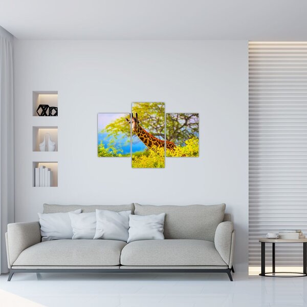 Egy kép egy zsiráfról Afrikában (90x60 cm)