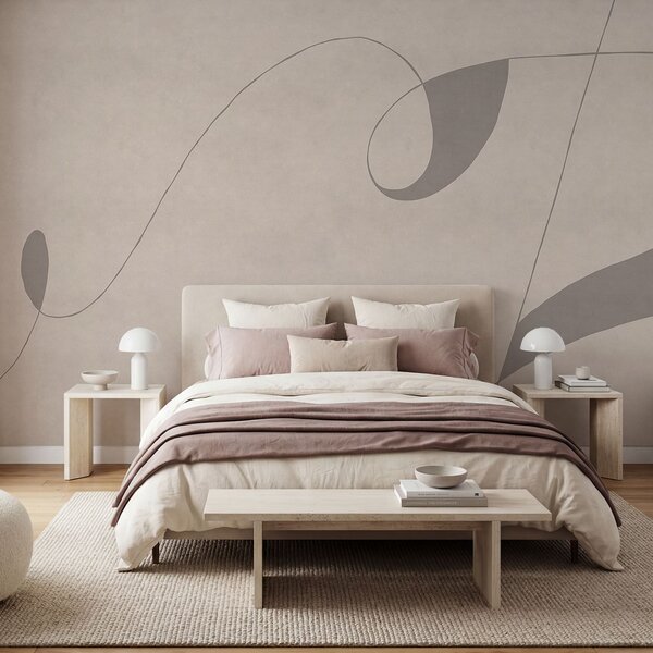 Fotótapéta Szürke és fekete, kavargó vonal, Absztrakt fotótapéta, Népszerű fotótapéta, t00855v1 - Tapeko.hu