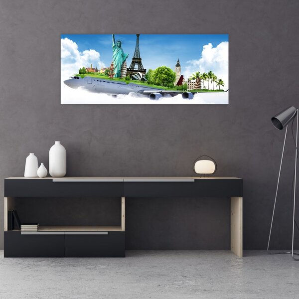 Kép - utazás a világ körül (120x50 cm)