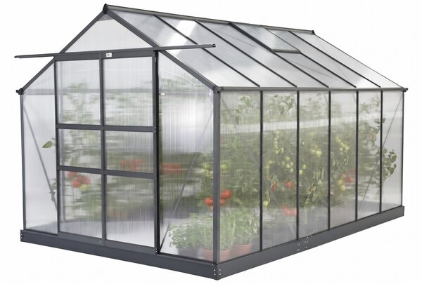 Azalia 2,5 x 3,7m CoverTech alumínium üvegház antracit színben