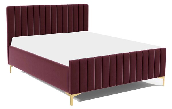 RUBY 25 STANDARD ágy 160x200 cm - arany lábak Sötétkék