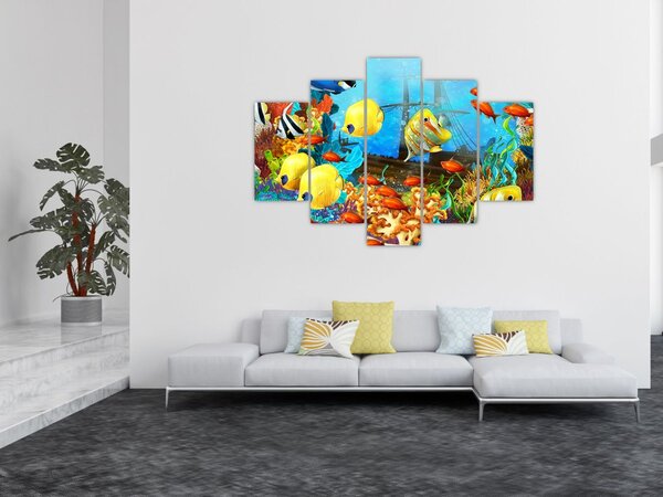 Kép - színes korallzátony (150x105 cm)