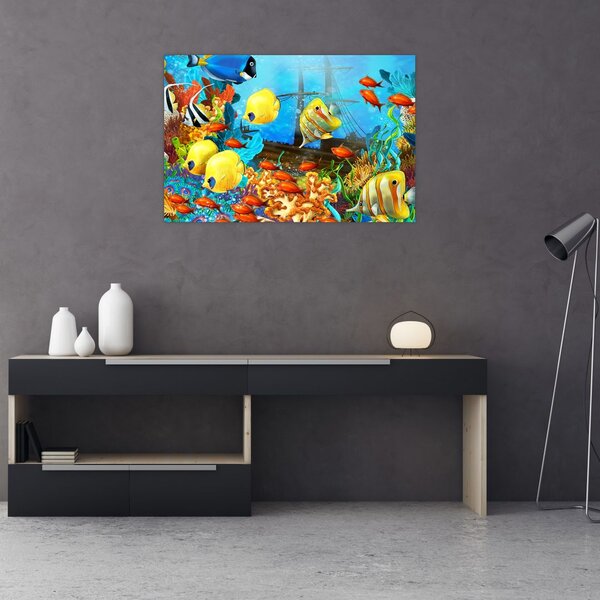 Kép - színes korallzátony (90x60 cm)
