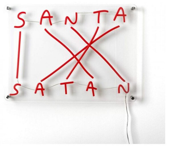 Asztali lámpa SELETTI, Santa-Satan, dimmable, Piros, Nappali, Műanyag, Dizájn