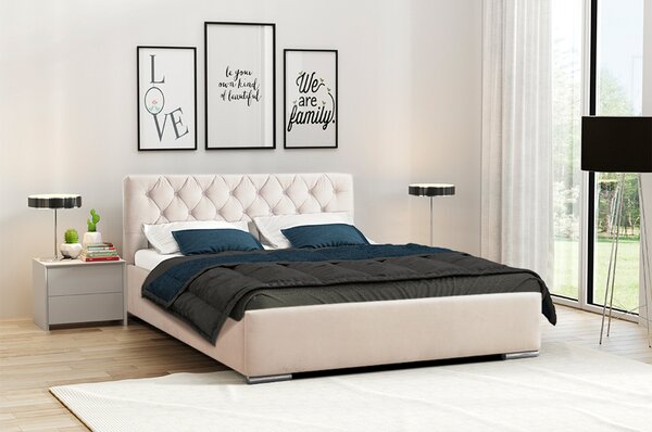 Ágy RYAN 06 STANDARD 180x200 cm - ezüst lábak Sötéttürkiz