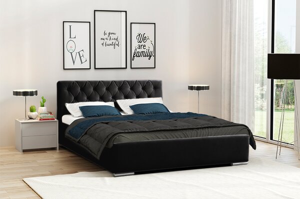 Ágy RYAN 06 STANDARD 180x200 cm - ezüst lábak Sötéttürkiz