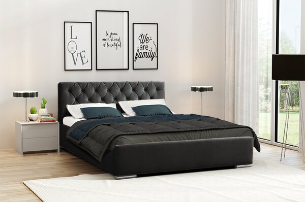 Ágy RYAN 06 STANDARD 180x200 cm - ezüst lábak Sötéttürkiz