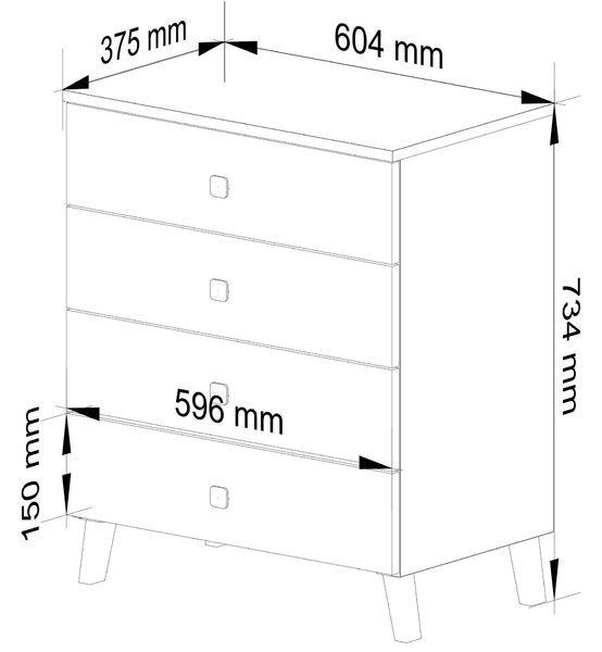 Komód Mobian 4 (kasmír)