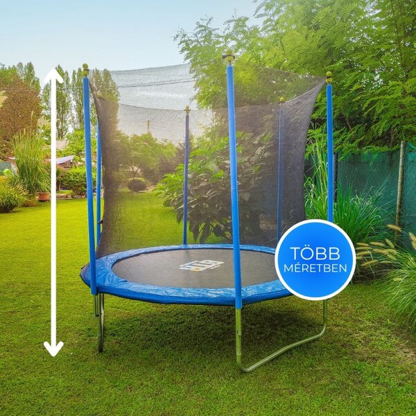 GTR PRO Blue Sky Trambulin kék, védőhálóval, 244 cm