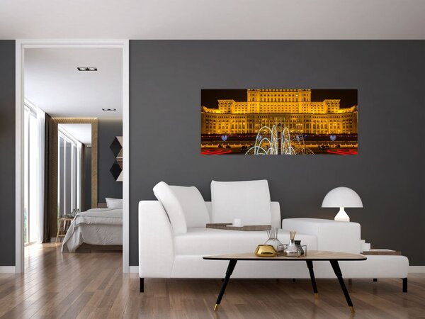 Kép - A Parlament palotája, Bukarest, Románia (120x50 cm)
