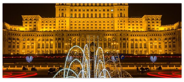 Kép - A Parlament palotája, Bukarest, Románia (120x50 cm)