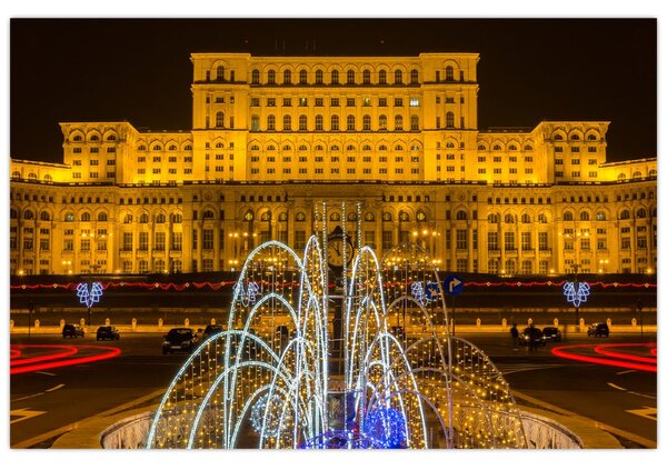 Kép - A Parlament palotája, Bukarest, Románia (90x60 cm)
