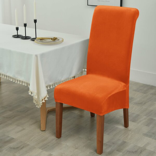 HOSSZÚ SzékHuzat teljes székre (bársonyos, narancssárga)